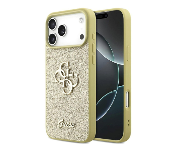 Guess Fixed Glitter Big 4G do iPhone 17 Pro Max złoty - 1365530 - zdjęcie